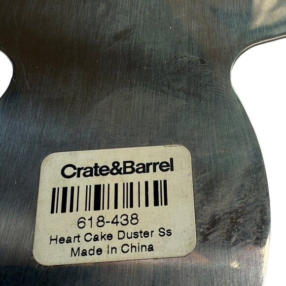 Crate and Barrel Cupcake / Cake Stencil, Stainless Steel. Hearts Valentine's Day - Picture 3 of 7